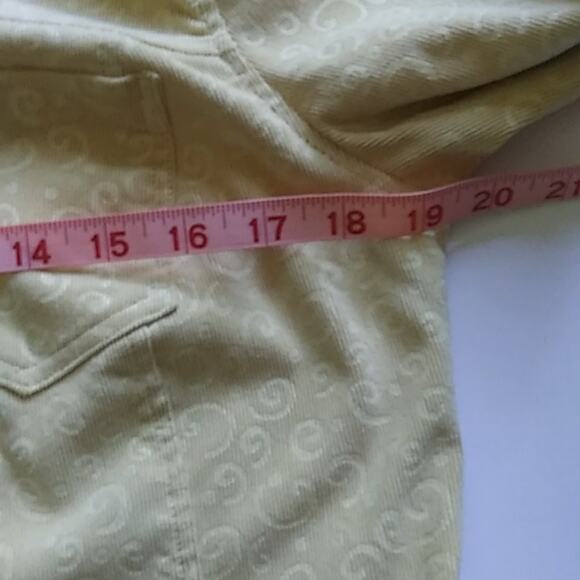 Christopher & Banks Button Front Blazer Jacket Corduroy Stretch Swirl Pattern - Picture 9 of 10